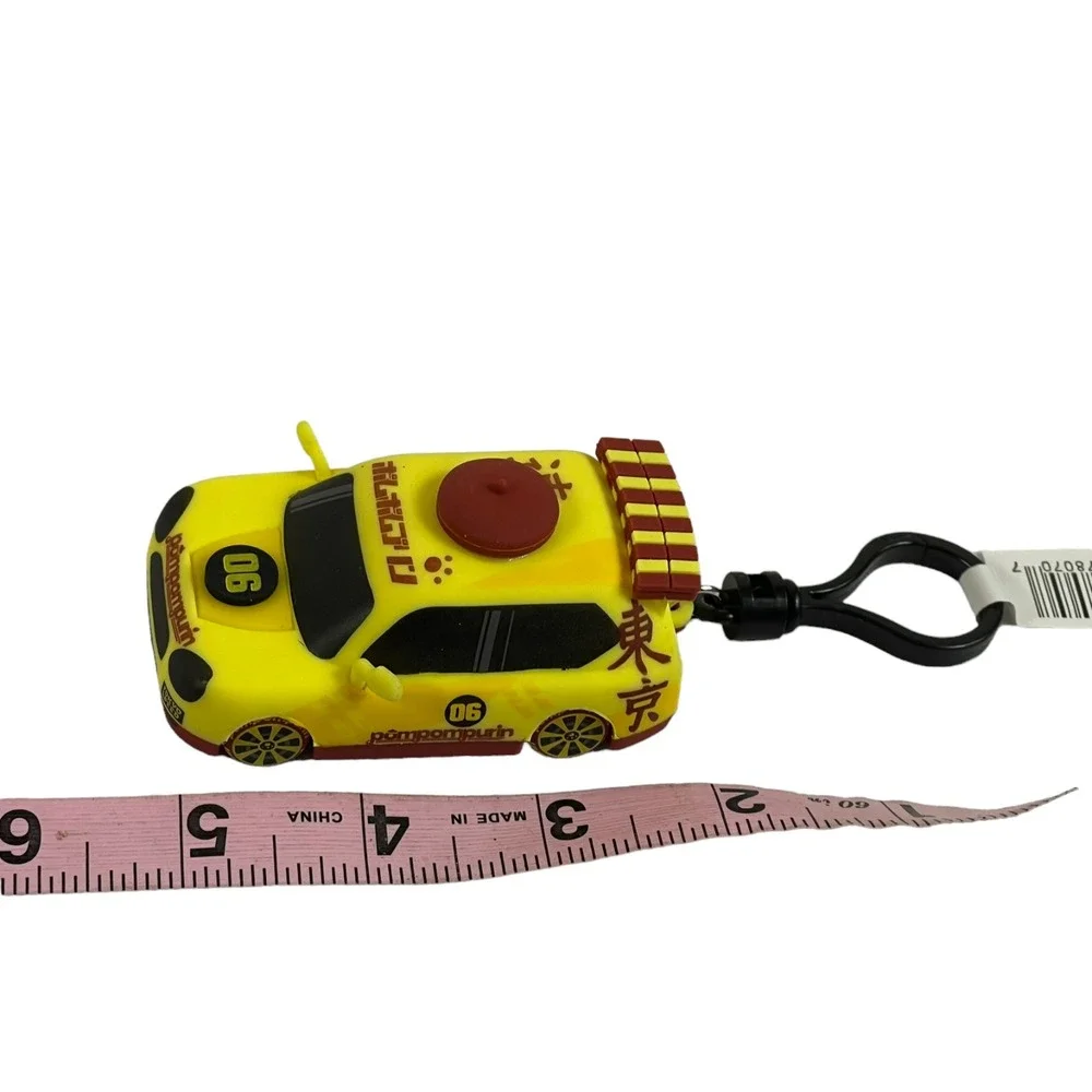 Sanrio Tokyo Speed Racer Pompompurin Car Key Chain Clip Hello Kitty
